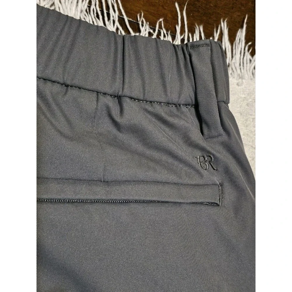 Banana Republic Mens Gray Performance Golf Chino Pants 34x29 Elastic Waist Stret
